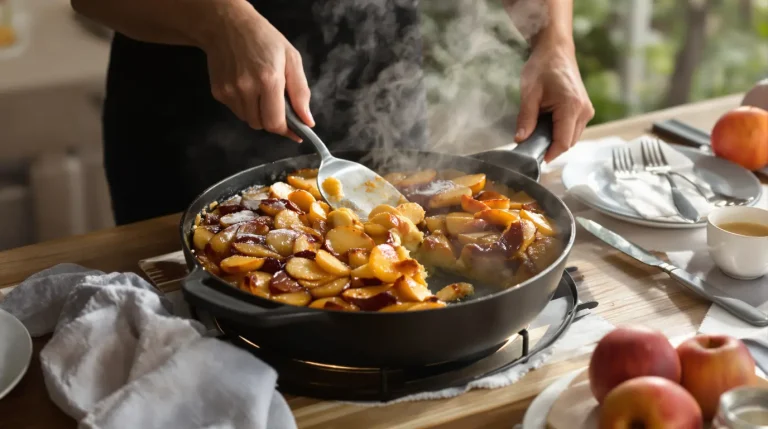 Ce gâteau aux pommes à la poêle va vite devenir votre dessert fétiche (facile et ultra-rapide)